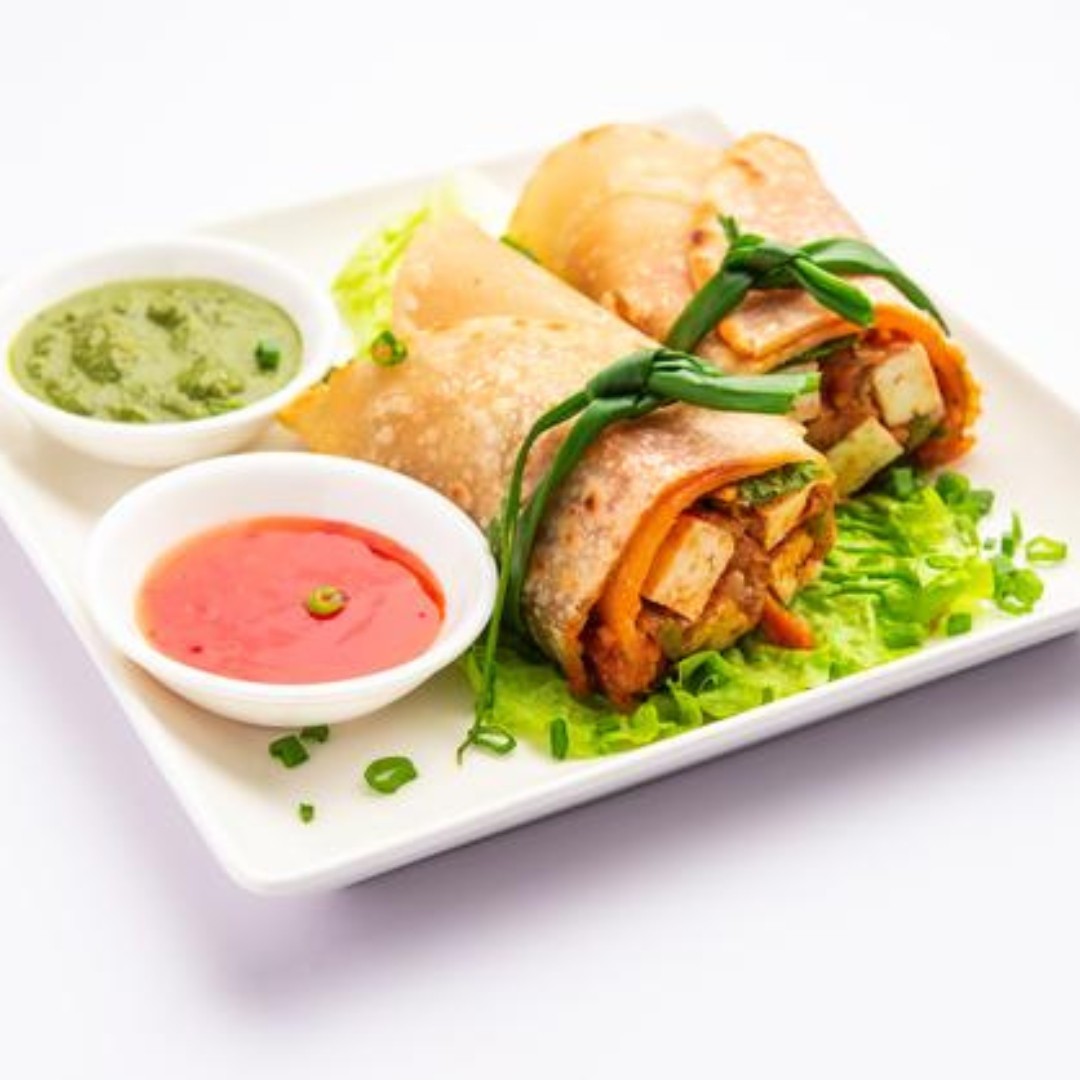 Pudina Paneer Tikka Roll